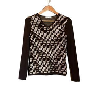 Barney’s New York coop retro patterned sweater‎